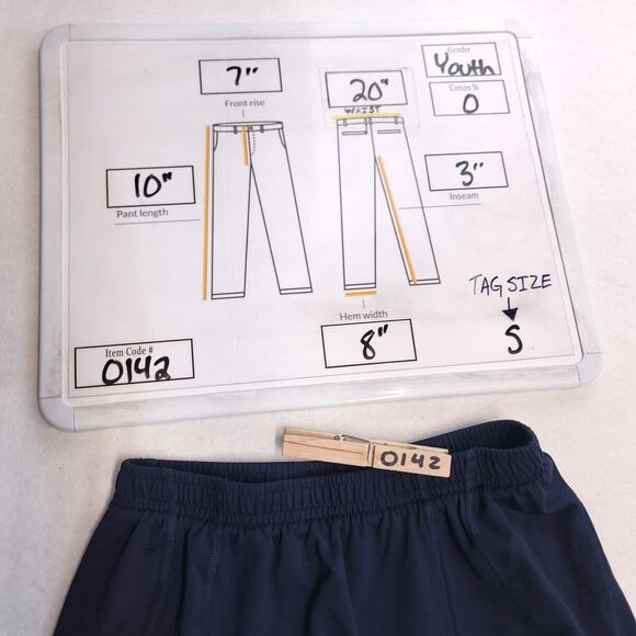 Asics Athletic Running Pull On Shorts Youth Boys Size Small S Blue - Picture 8 of 8